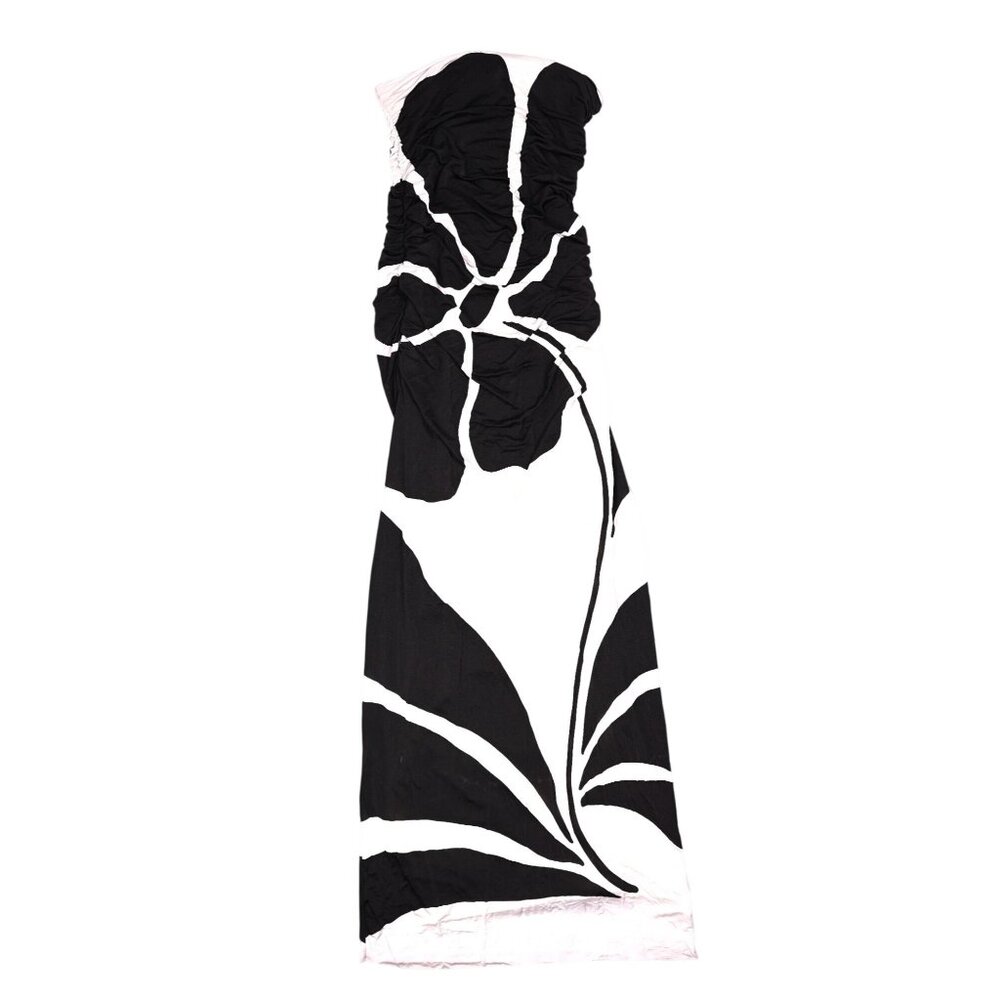 Cala de la Cruz Daphne Dress in Camellia Black & White
